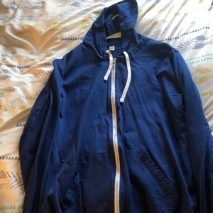 Mens navy blue zip up XL